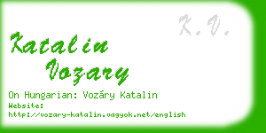 katalin vozary business card